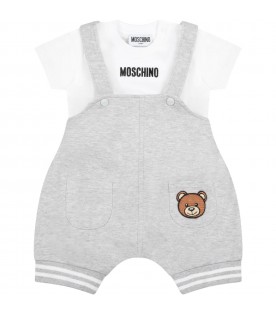 Multicolor set for baby boy with teddy bear