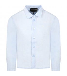 Light-blue shirt for boy with eagle