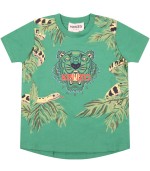 Kenzo Kids Green t-shirt for baby kids with snakes