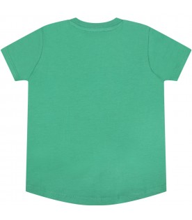 Green t-shirt for baby kids with snakes