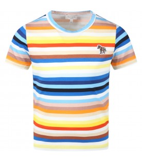 Multicolor t-shirt for boy with zebra