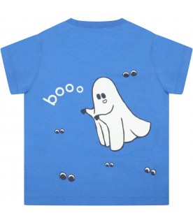Blue t-shirt for baby boy with ghost