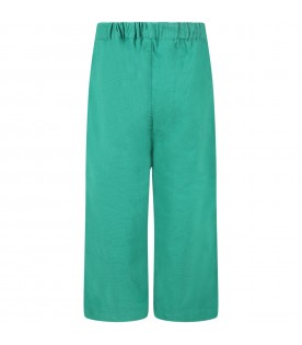 Pantaloni verdi per bambini con scritte