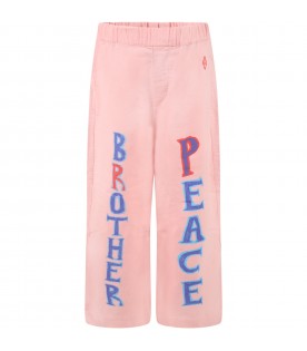 Pink trouser for girl with writings