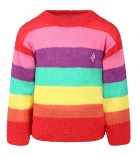 Maglione multicolor per bambini con logo