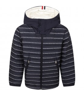 Blue ''Bergo'' jacket for kids with logos