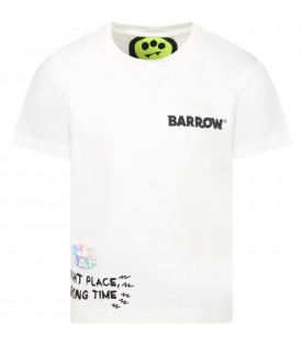 T-shirt blanc pour enfants avec logo