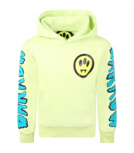 Green sweatshirt for kids with smile