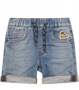 Light-blue short for boy with shoe