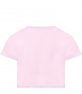 Lilac t-shirt for girl with logo