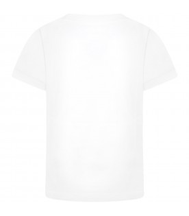 White t-shirt for kids with logos