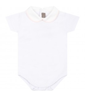 White body for baby girl with pink details