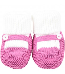 Multicolor baby bootee for baby girl