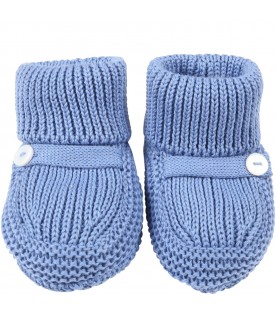 Azure baby-bootee for baby boy