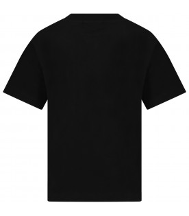 T-shirt nera per bambini con doppia FF