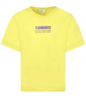 Lime yellow t-shirt for kids with double FF
