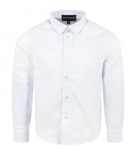 White shirt for boy with polka-dots