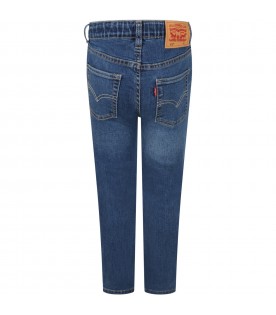 Jeans "512" blu per bambino con patch logato