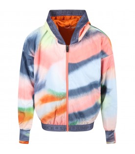 Multicolor wind jacket for girl