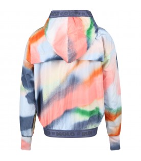 Multicolor wind jacket for girl