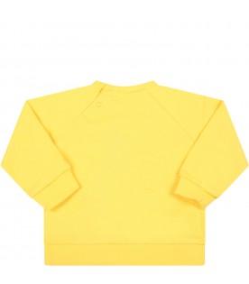 Yellow sweatshirt for baby kids with smile