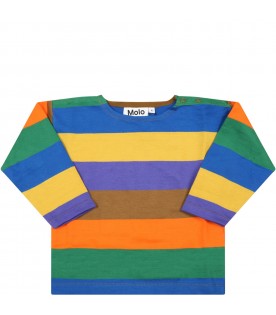 Multicolor t-shirt for baby kids with stripes