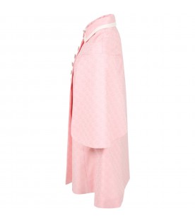 Pink cape for girl with double GG