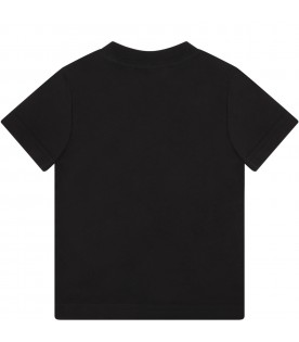 Black t-shirt for baby boy with writing