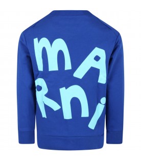 Blue sweatshirt for kids with logo