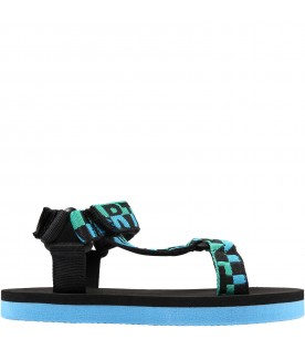 Multicolor sandals for boy with logo