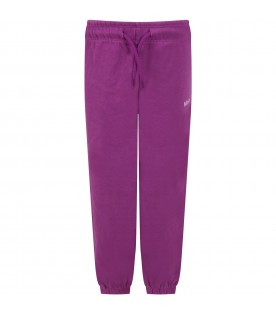 Purple sweatpant for girl with logo