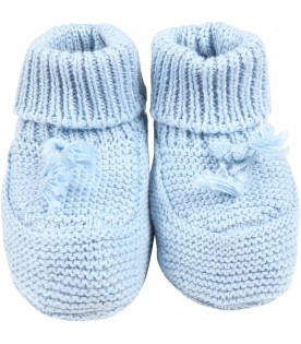 Light-blue baby-bootee for baby boy