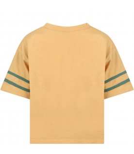 Yellow t-shirt for kids with dog