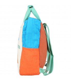 Multicolor backpack for kids with logo