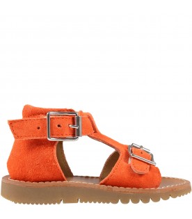 Orange sandals for boy