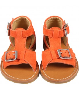 Orange sandals for boy