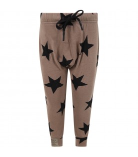 Brown trouser for girl with stars