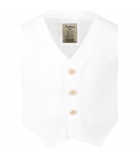 White "Guana" waistcoat for boy