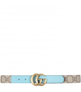 Beige belt for kids with double GG