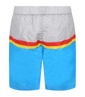 Multicolor swimsuit for boy with logo