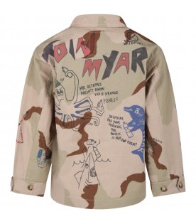 Multicolor jacket for boy with prints