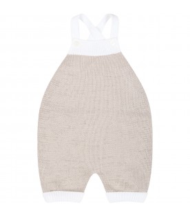 Beige dungarees for baby kids