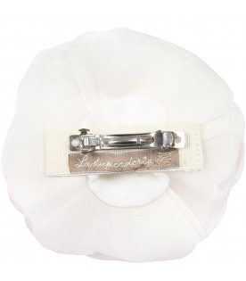 Ivory hair-clip for girl shaped like a flower