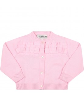 Pink cardigan for baby girl