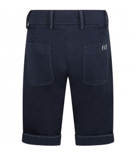 Blue short for boy with logo