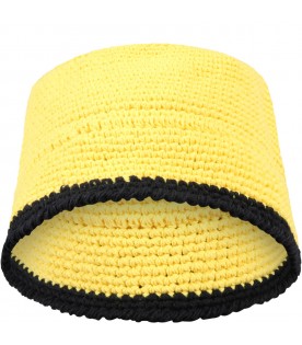 Yellow hat for kids with logo