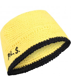 Yellow hat for kids with logo