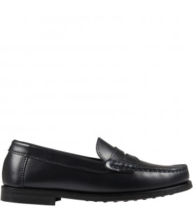 Blue loafers for boy