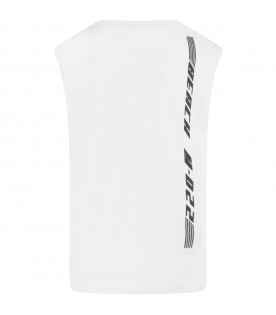 Multicolor tank-top for boy with palm and black writing