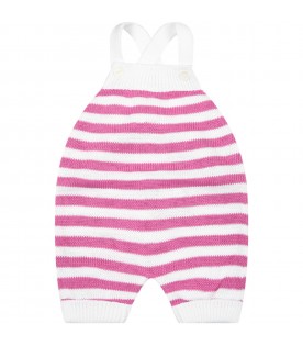 Multicolor dungarees for baby girl